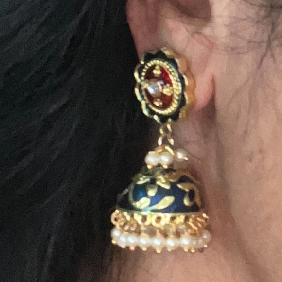 Meenakari earrings - Picture 1 of 2